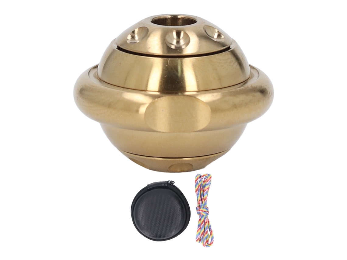Primerox brinquedo de Dedo com Contas de Paracord Aço Inoxidável Alivio de Estresse Ouro