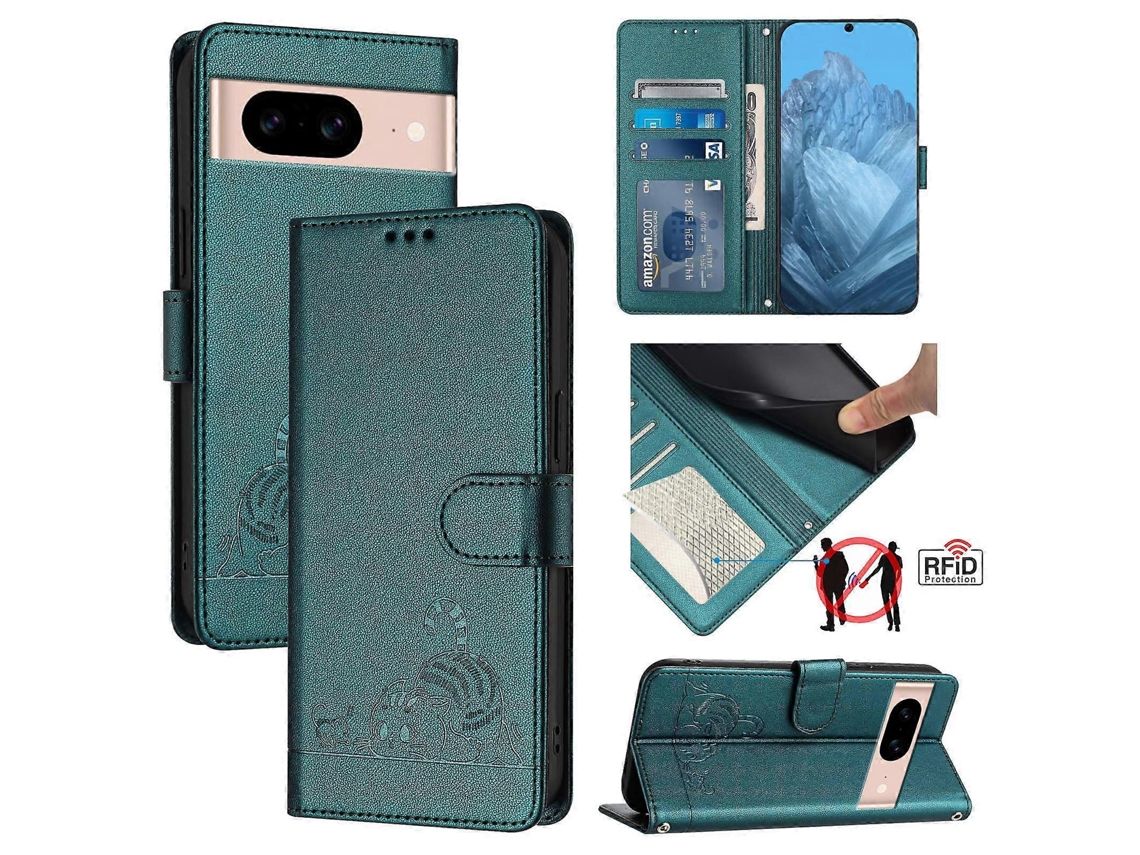 Capa Wallet Bloqueio Rfid Para Google Google Pixel 8a Veanxin Bege