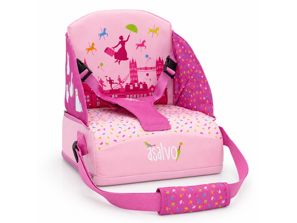 Cadeira De Refeição De Viagem Asalvo Booster Cuscus - Dobrável, Arnês, Bolso - London Rosa