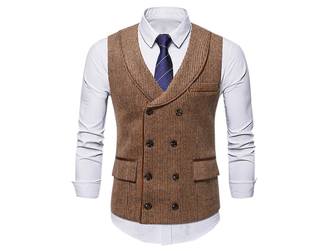 2026 chaleco Masculino Mystdiy de Rayas Con Botones Dobles