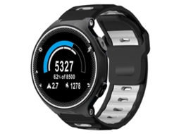 Pulseira Para Garmin Forerunner 220 / 735 / 230 / 235 - Silicone Bicolor - Encaixe Plano