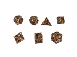 Dados Poliedros para Jogos de Tabuleiro EOOCOO com Material Metálico e 7 Peças