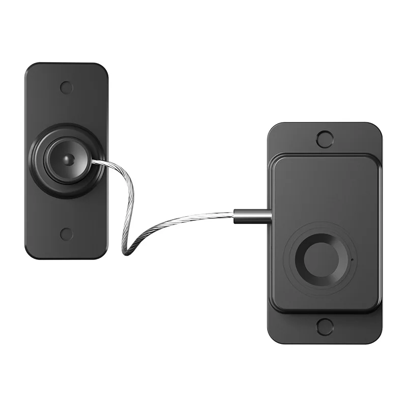 (preto) Fechadura Elétrica Multifuncional Biométrica Para Portas, Gavetas E Janelas De Armários Com Leitor De Impressões Digitais