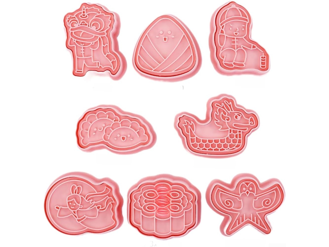 Cortador De Biscoitos, 8 Formatos, Pp, Para Bolos E Confeitaria