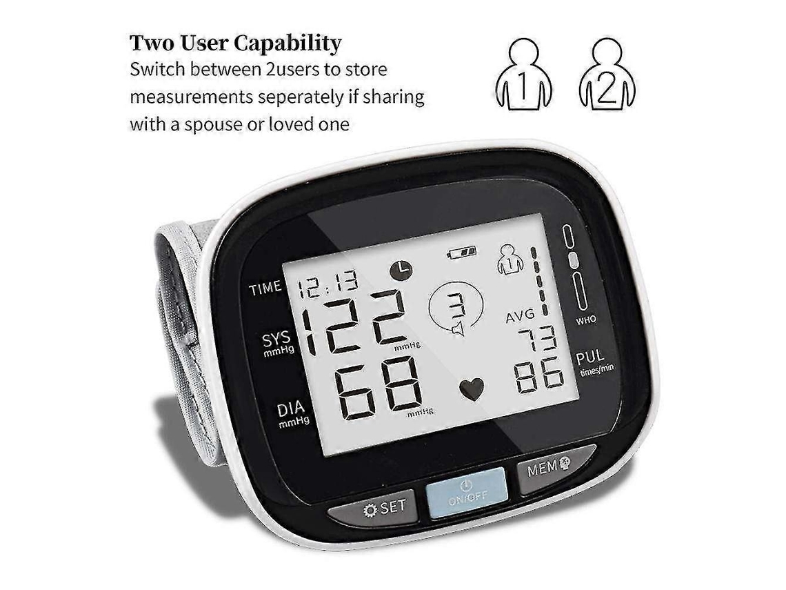 Monitor de Pressão Arterial Pulso com Visor Lcd, Aparelho Medição para Uso Doméstico Ou em Mo Vimento. GOKOCO