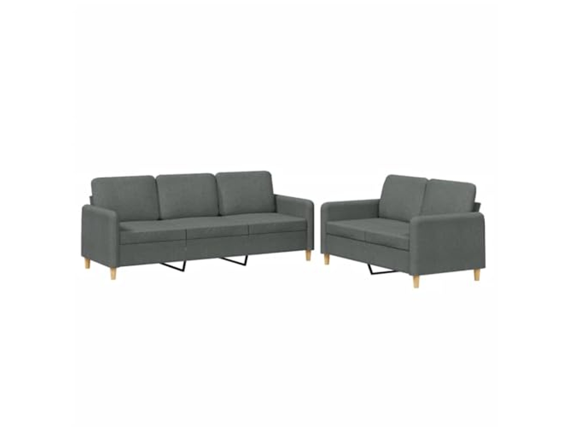 Sofa Set, Sofa Sets Vidaxl Cinzeto Tecido (n/a)