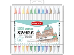 Conjunto de 24 Canetas Feltro ANSELF Art Marker (Multicor - PP)