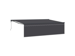 Toldo retrátil manual com led MAISON EXCLUSIVE (450x350 cm) em amarelo e branco