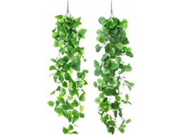 Conjunto de 2 Plantas Artificiais Hera Sintética para Pendurar, Decoração de Parede para Casa, Jardim, Ambientes Internos e Externos Klb BRILVIBERA