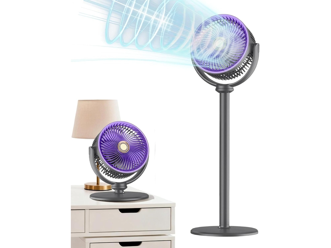 Ventilador De Mesa Pequeno E Silencioso Com 5 Velocidades, Portátil,