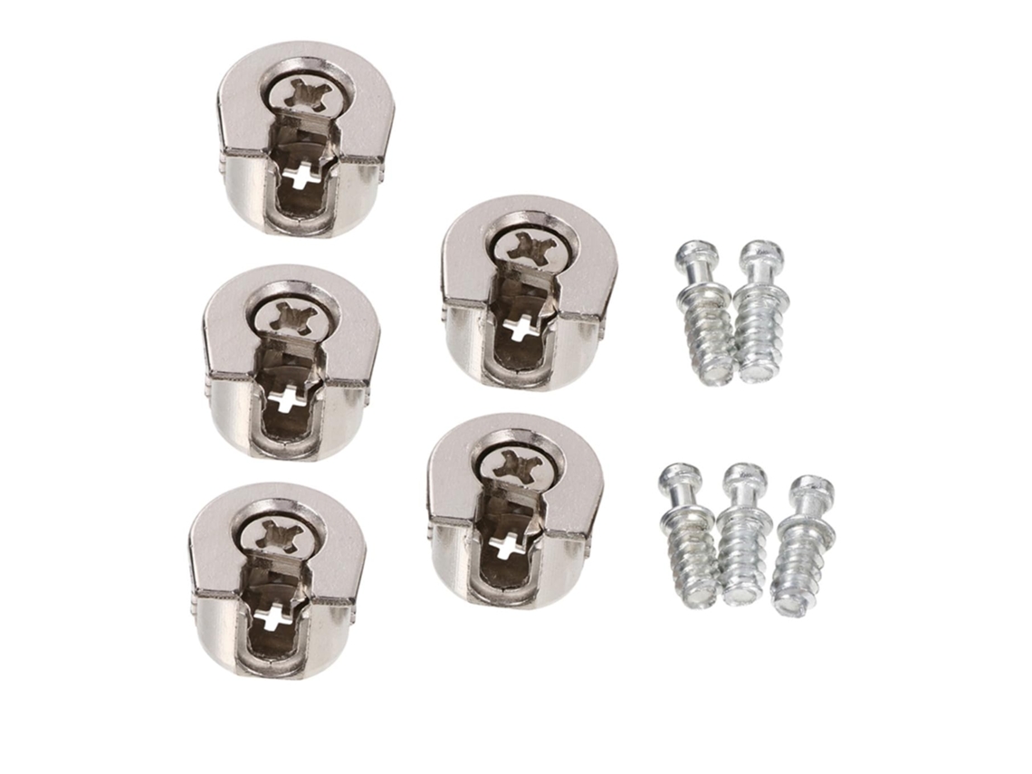Conjunto De 5 Peças Conexões Excêntricas Zerodeko Para Móveis, Conectores De Liga Metálica Para Armários E Escritórios