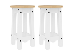 Bar Stool, Bar Stools Vidaxl Branco Madeira De Pinho