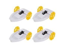 Ats 4 Peças de Brinquedo de Barco Anfíbio Diy para Montar Brinquedo Científico Educativo Modelo para Crianças