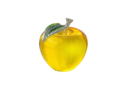 Escultura De Manzana De Cristal Fundido A Mano Decoración De Mesa Para Navidad Y Hogar Dourado