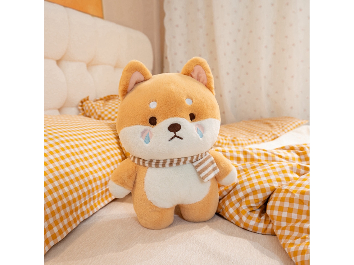 Brinquedo de Pelúcia Shiba Inu em Pé com Lenço, Boneca de Pano para Presente, Versão Chorando CHABERLU
