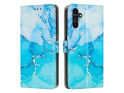 Capa De Couro Com Estampa De Mármore Pintado Para Samsung Galaxy A24 4g