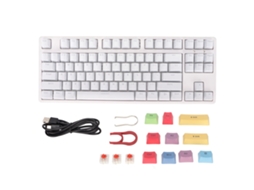 2026 teclado Mecânico para Jogos com Fio 87 Teclas Branco
