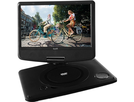 Leitor DVD Portátil 9'' KUNFT KPDP-3624 — Ecrã Simples | 9'' | USB