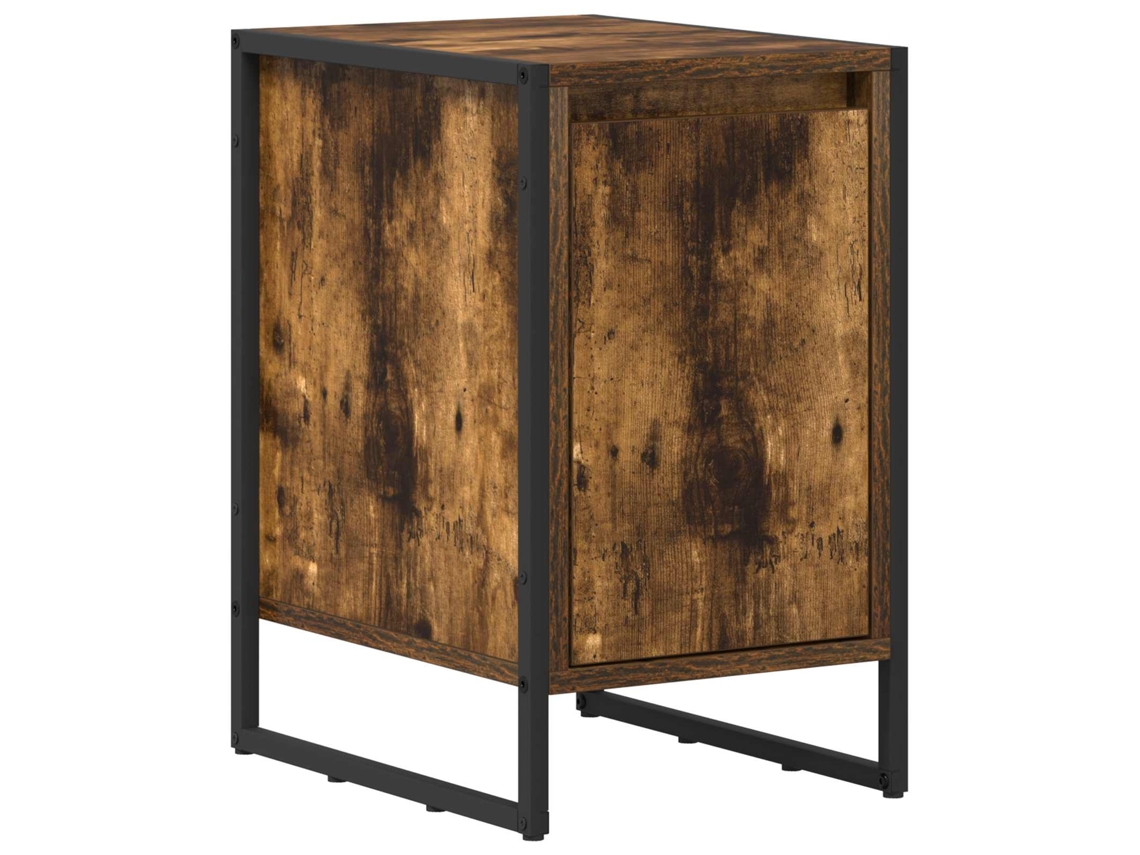 Mesa de cabeceira Carvalho Fumê 39,5 X 30 X 50 Cm MAISON EXCLUSIVE