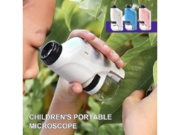 Mini Microscópio de Bolso 60, 120x, Microscópio de Laboratório Portátil Alimentado por Bateria com Luz Led BRILVIBERA