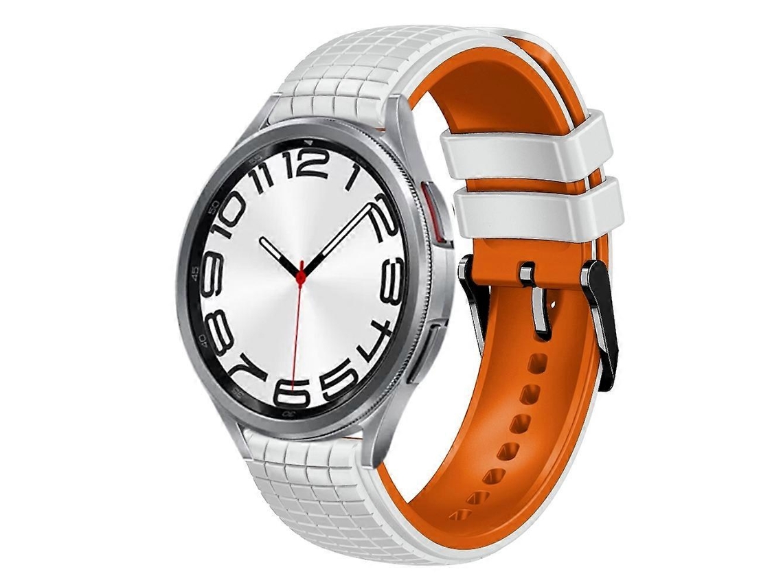 Pulseira De Silicone Bicolor Com Malha De 20 Mm