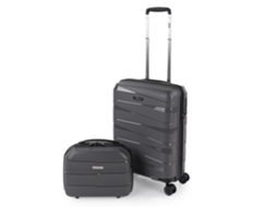 Conjunto de Malas Rígidas Pp JASLEN Stuttgart Marrom Metálico 38X54X19 Cm 33L