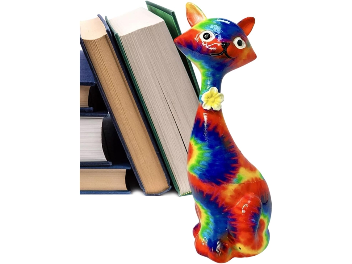 Estátua De Gato Estátua De Gato Em Resina Para Decoração De Casa Colorida Estampa Moderna De Gokoco