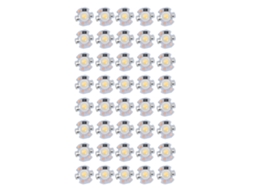 Rebe-40 Peças Lâmpadas Led Chip 1w 24v Base De Alumínio 16mm/0.6in Baixo Consumo Lâmpadas De Luz Quente Para Lanternas Faróis