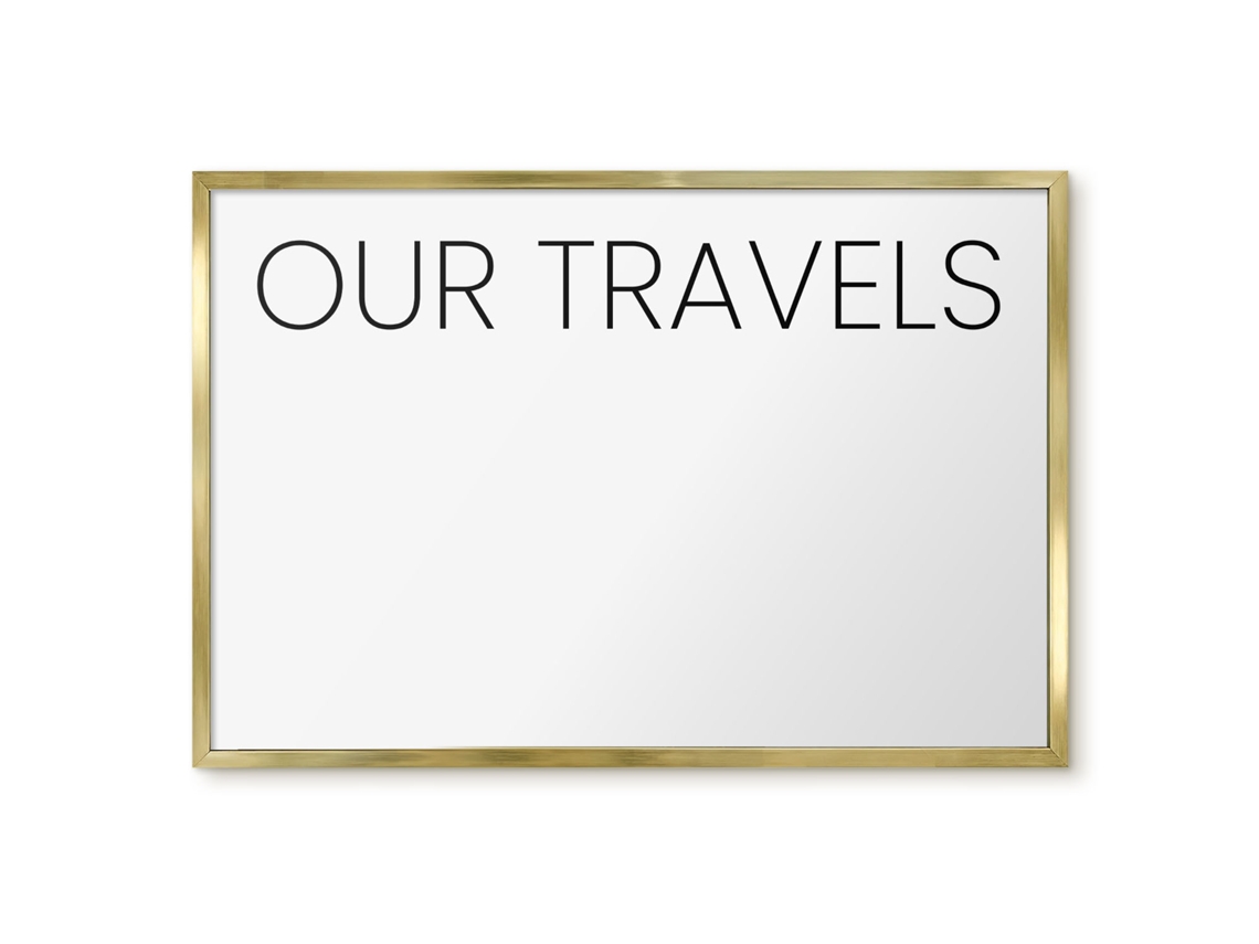 Quadro magnético de parede Nossas Viagens para o quarto Espelharte (60x40 cm)