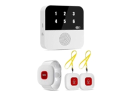 Pager Para Cuidadores Com Wi-fi, Sistema De Chamada Inteligente Com Visor, Pulseira Com 2 Botões De Chamada E Alerta De Emergência.