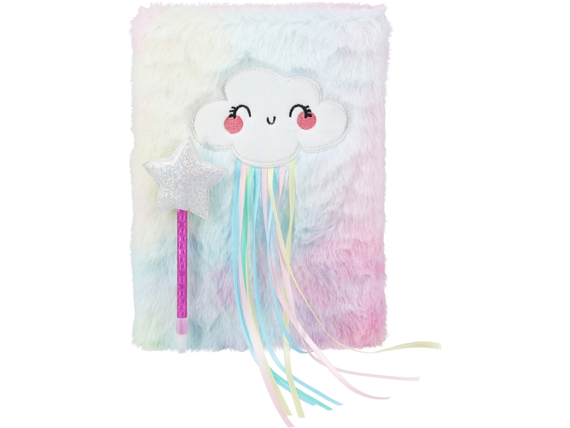 Caderno Macio com Caneta Cloud Multicolorido BRILVIBERA
