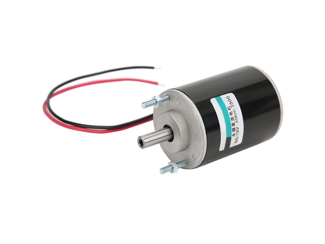 Motor De Corriente Continua De Imán Permanente Con Eje Hueco 30w (12v 3500rpm) Ajustable De Velocidad