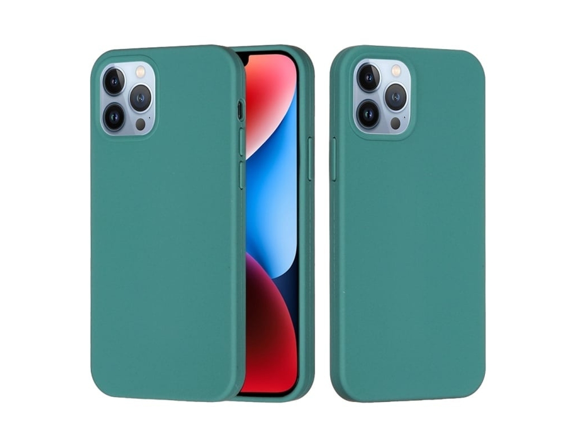 Lurelia Capa Protetora Para Iphone 15 Pro, Em Silicone E Pc, Interior Em Microfibra, Recortes Precisos, Cor Verde E Anti-riscos