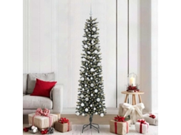 Vidaxl Árvore De Natal Artificial Verde 210 Cm Pvc, Plástico E Aço