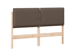 Cabeceira Estofada Cinza Natural e Claro 140 cm MAISON EXCLUSIVE