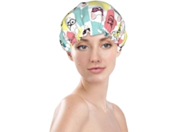 Touca De Banho Feminina, Reutilizável, Impermeável, Dupla Camada, Com Elástico, Ideal Para Cabelos Longos, Com Estampa