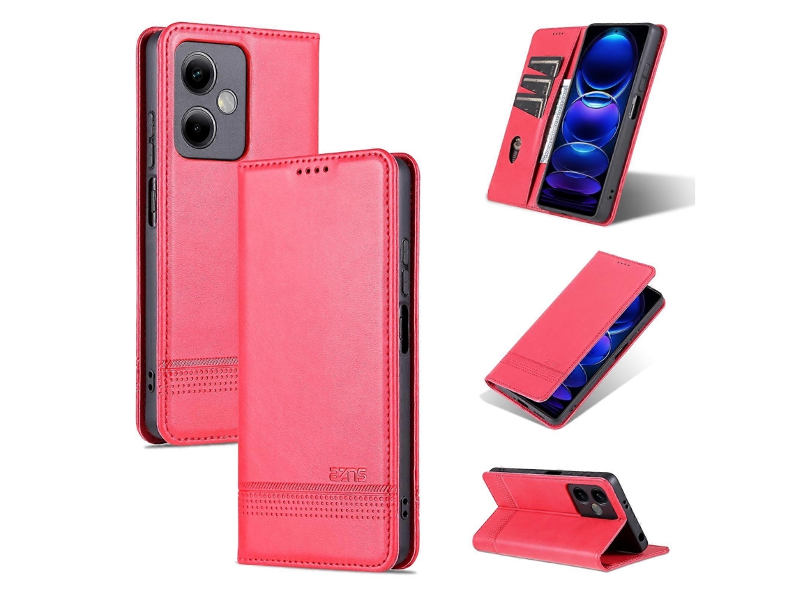 Capa De Celular Xiaomi Redmi Note 12 Em Couro Sintético Texturizado De Bezerro, Fabricada Na China Pela Azns.