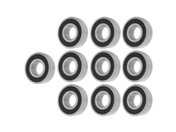 10pçs Rolamento Esfera 6203rs Aço 17mm