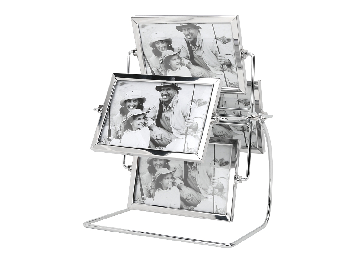 Marco De Foto Metálico Giratório Para Estúdio De Fotografia Horizontal, Tamanho 6x4 Polegadas, Decoração De Mesa