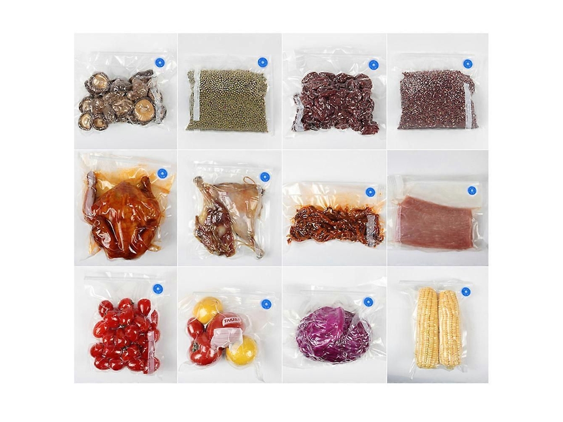 Saco De Selagem A Vácuo Freshness Bag Para Armazenamento Alimentos, Conjunto Com Bomba.