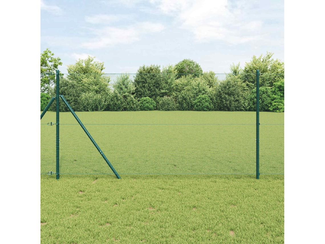 Vidaxl Cerca De Arame Soldado 5000 X 140 Cm Verde
