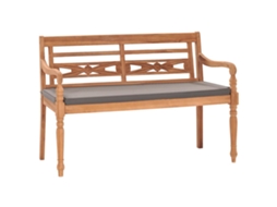 Bench, Benches Vidaxl Cinzeto Teca (120 Cm)