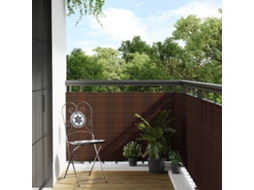 Vidaxl Tela De Varanda 600x90 Cm Vime Pe Castanho E Preto