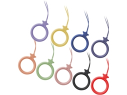 Conjunto De 9 Pulseiras De Silicone Para Celulares, Com Anéis Confortáveis Para Os Dedos.