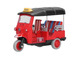 Rebe-modelo De Coche Triciclo Tailandés Tuk Tuk De Aleación Con Retroceso Juguete De Vehículo Rojo Para Niños