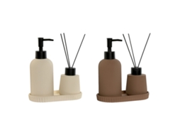 Conjunto De Banho Home Esprit Creme Terracota Abs Dolomite 17 X 9 X 2 Cm 3 Peças (2 Unidades)