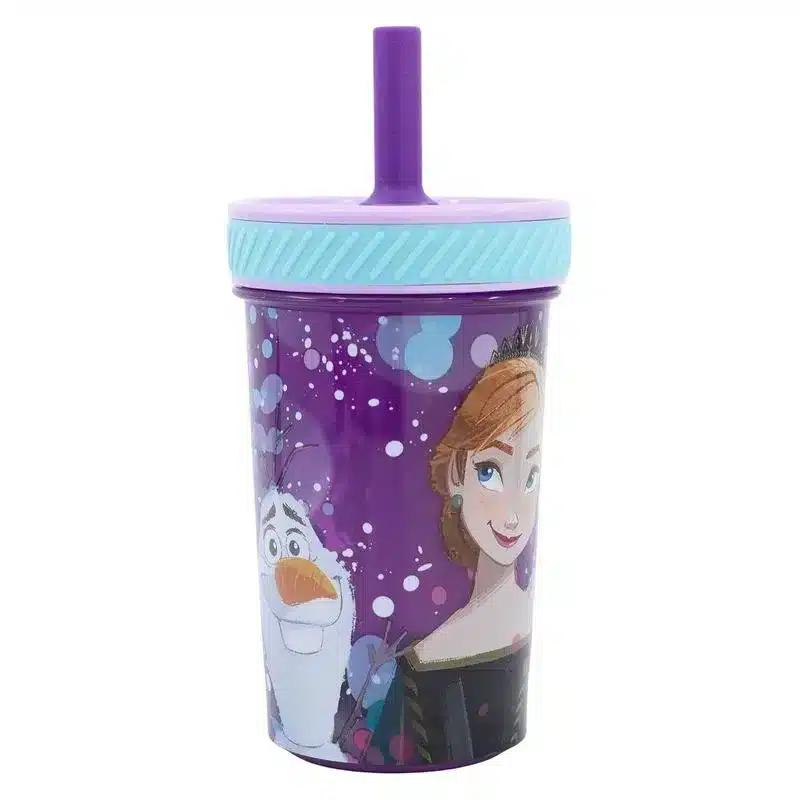 Vaso Frozen 2 De Plástico Antivuelco Con Pajita Silicona 74287 Stor P24storvolumen