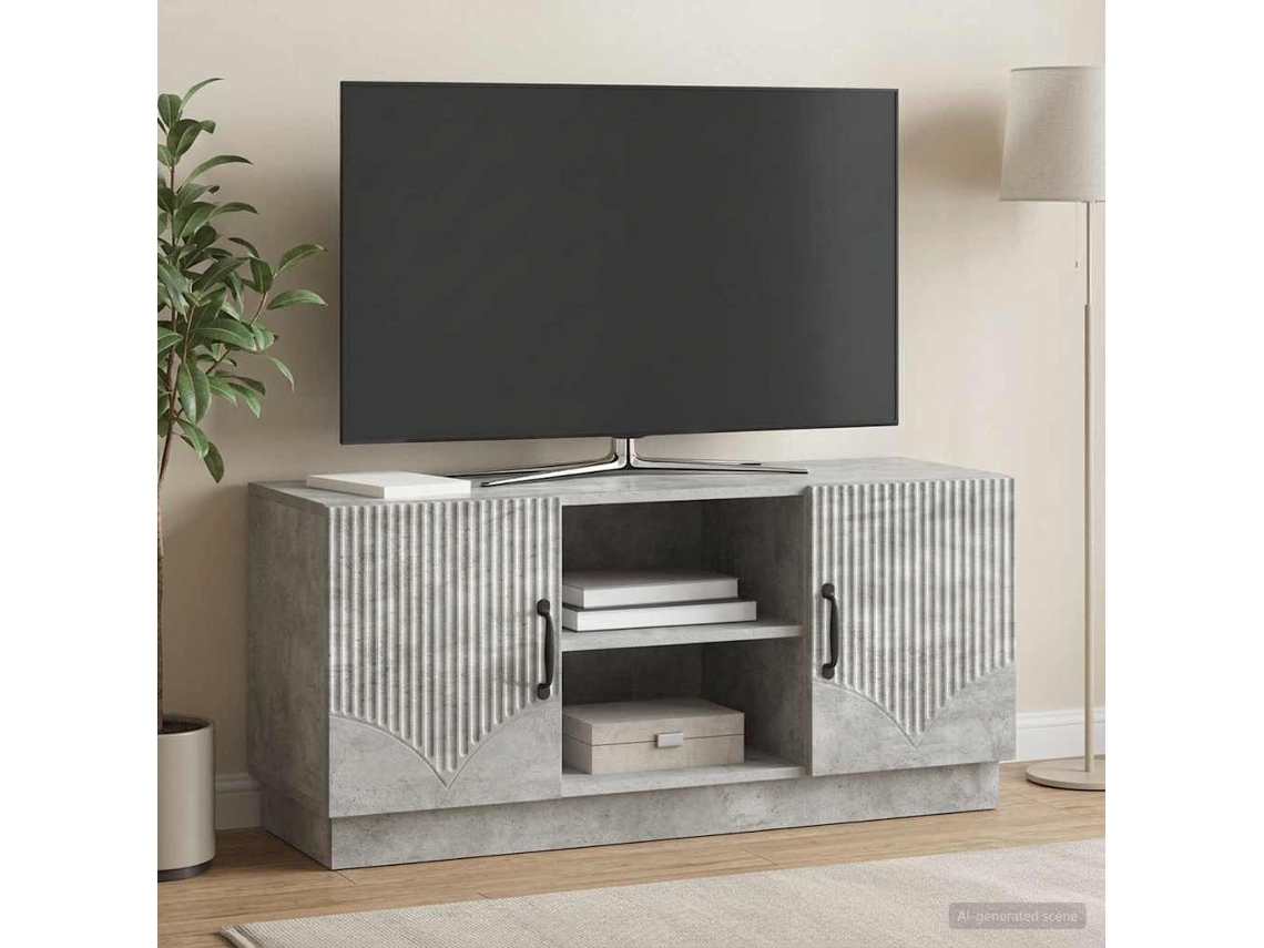 Vidaxl Gabinete Para Tv 102 X 34,5 X 47 Cm Cinzento Cimento
