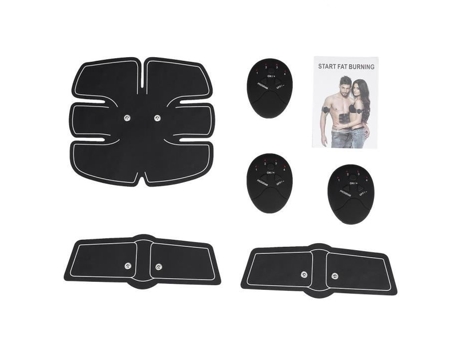 Estimulador Muscular Ems Sem Fio Zjchao Abdominais, Braços, Cintura E Costas Preto