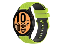Pulseira De Silicone Quadriculada Bicolor Para Samsung Galaxy Watch4 40mm 20mm